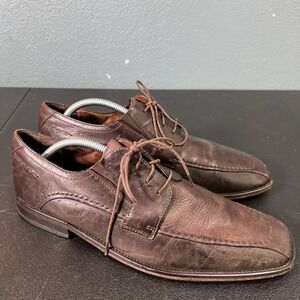 Vtg Brass Boot Men's 10.5 Brown Leather Italian Dress Shoes Oxfords Bicycle Toe